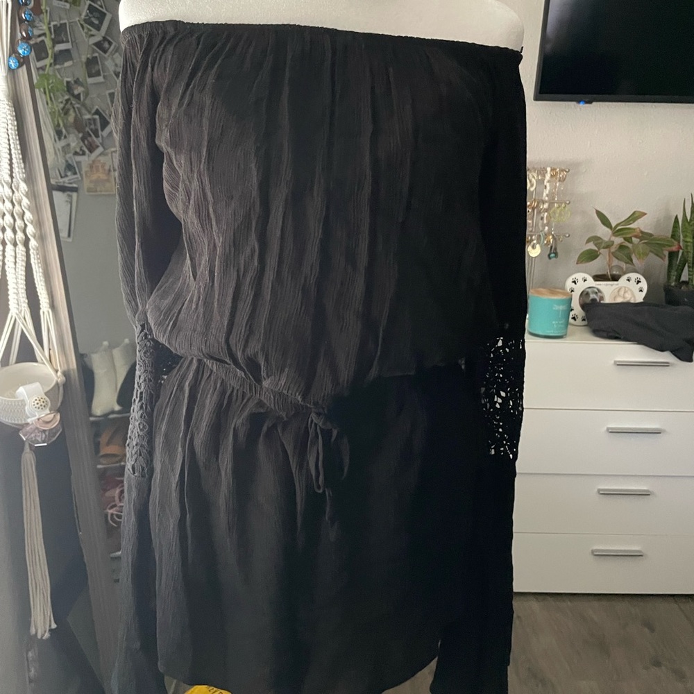 Black short romper